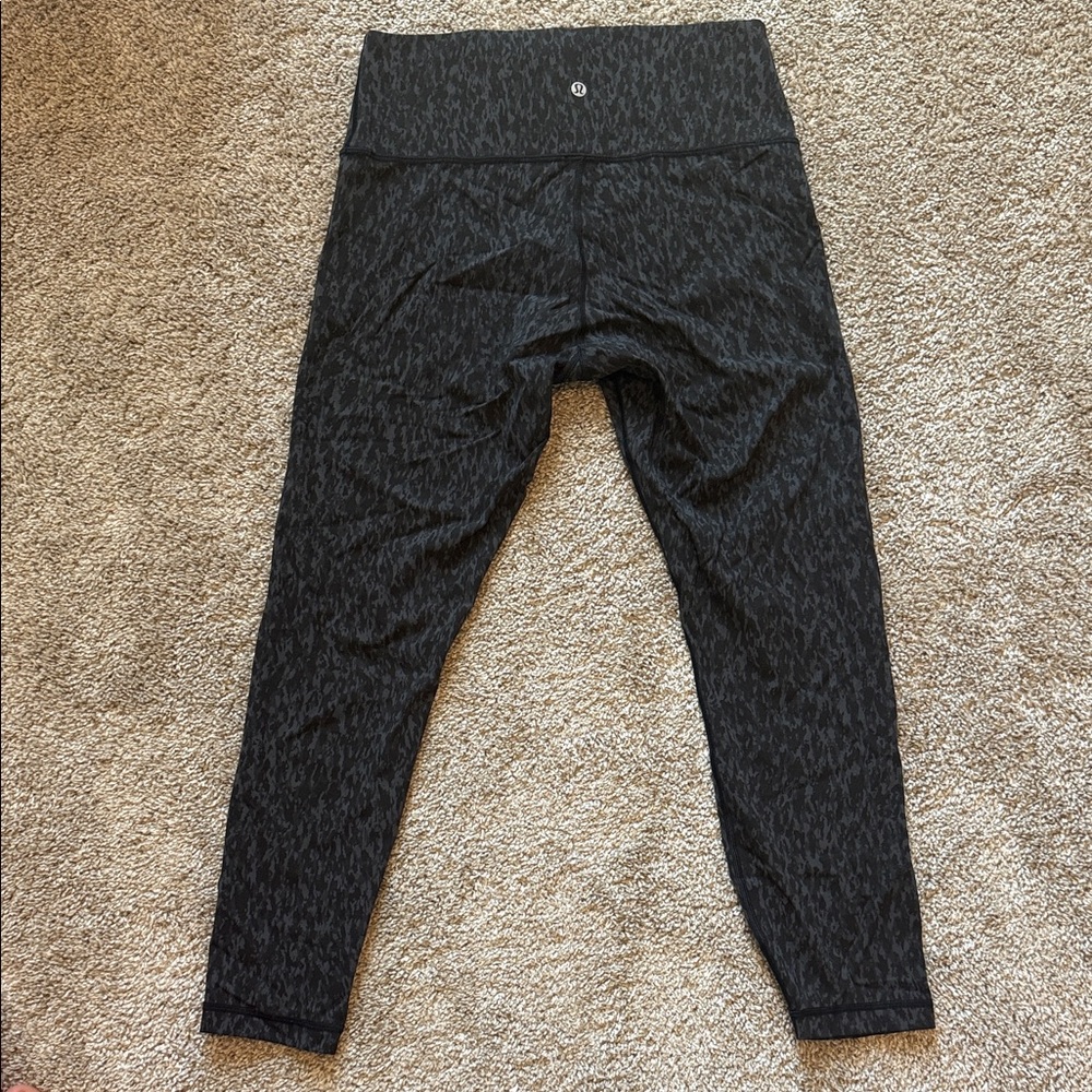 lululemon athletica Black Heathered High-Rise Leggings
